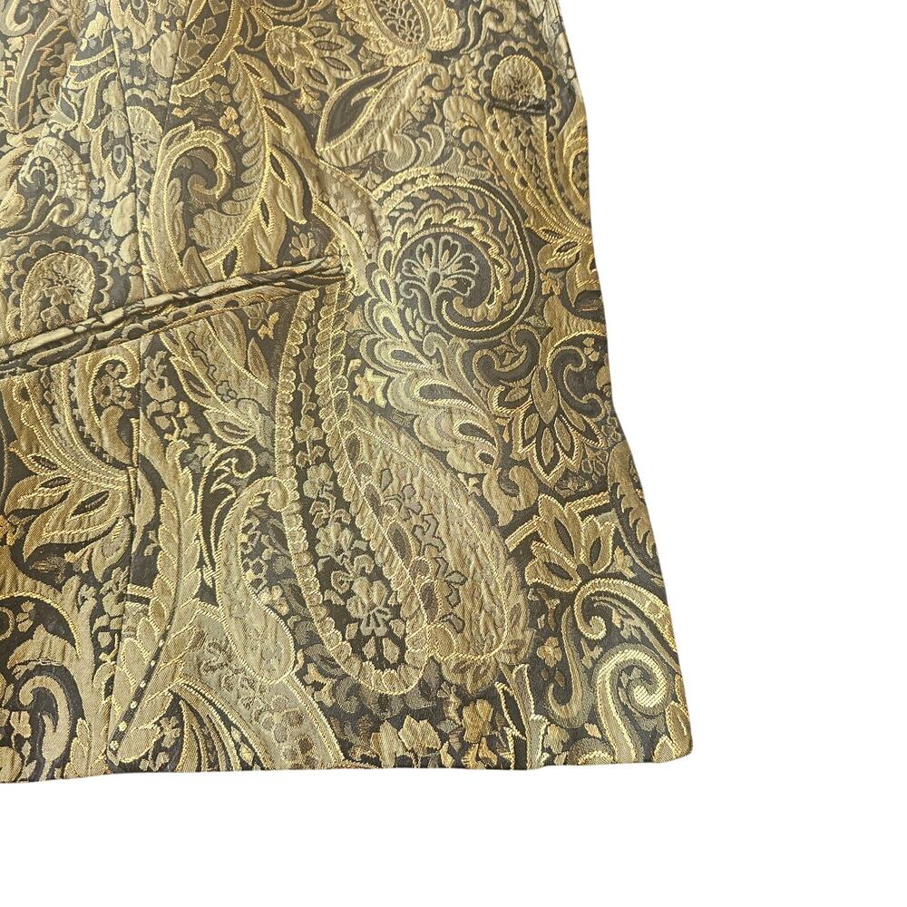 Oscar de la renta Blazer Size Medium Black & Metallic Gold - Picture 8 of 13